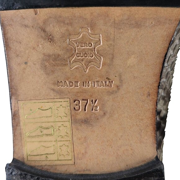 Carel Paris Italy Exotic Snakeskin Leather Ankle Chukka Boots Womens 6.5 Booties - Picture 9 of 11